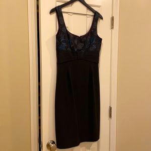 Nanette Lepore Dress, Blue/Grey Bodice, Grey Skirt